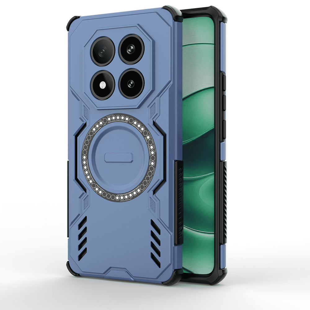 Coque MagSafe pour Xiaomi Redmi Note 14 Pro 4G, Techsuit, ArmorMag, Bleue