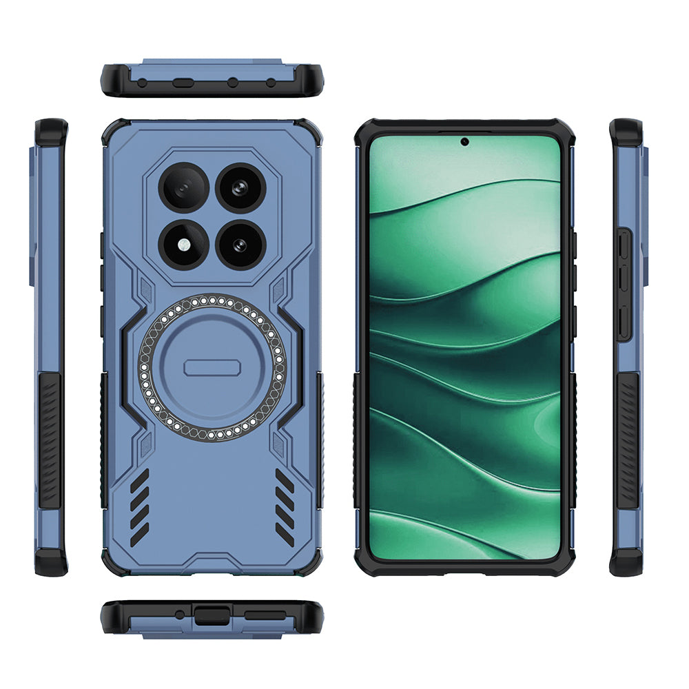 Coque MagSafe pour Xiaomi Redmi Note 14 Pro 4G, Techsuit, ArmorMag, Bleue