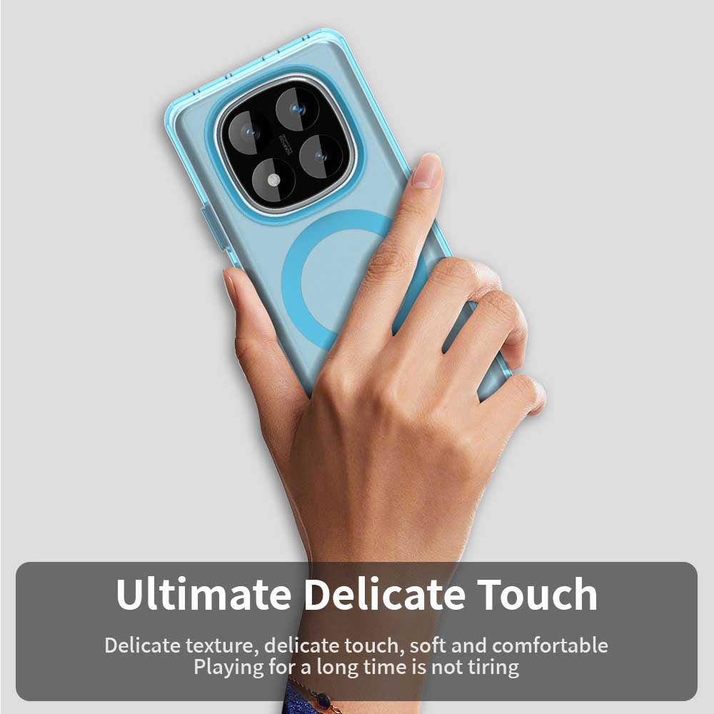 Coque MagSafe pour Xiaomi Redmi Note 14 Pro 4G, Techsuit, CandyCase, Bleue
