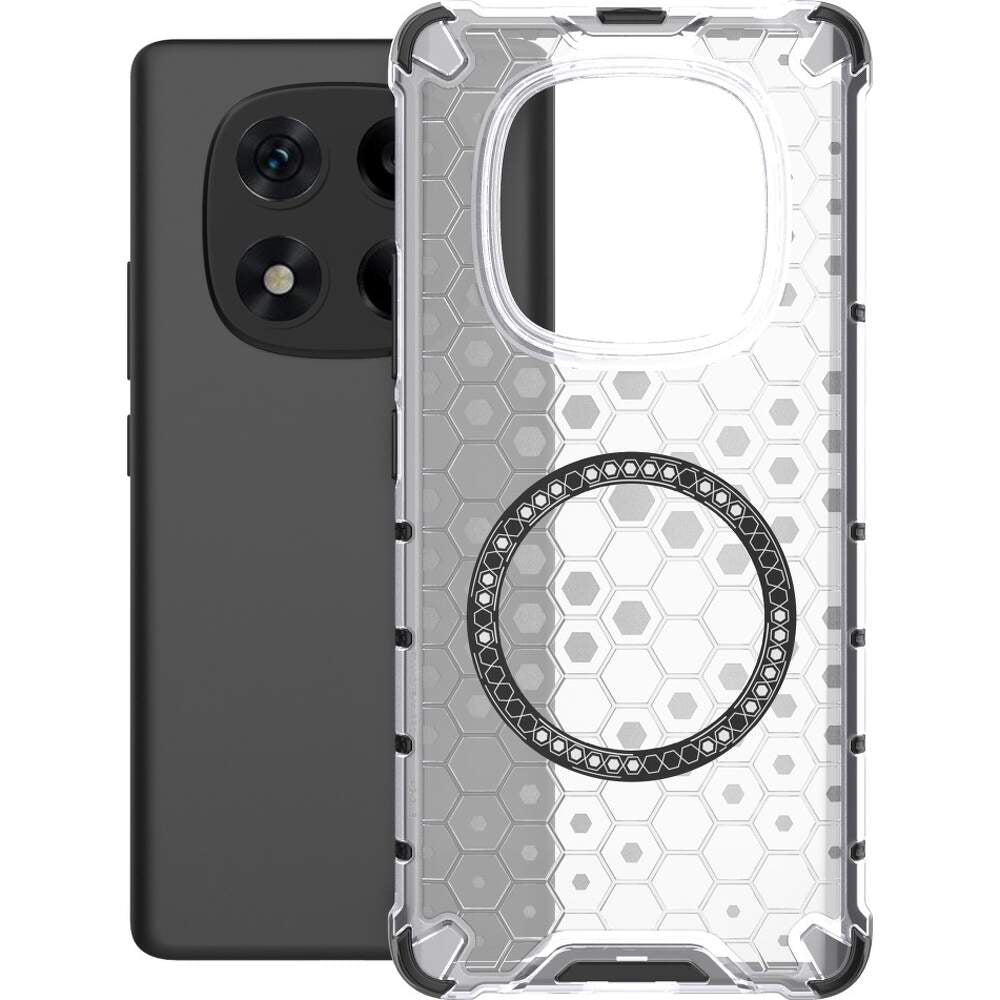 Coque MagSafe pour Xiaomi Redmi Note 14 Pro 4G, Techsuit, HoneyComb Shield, Blanche