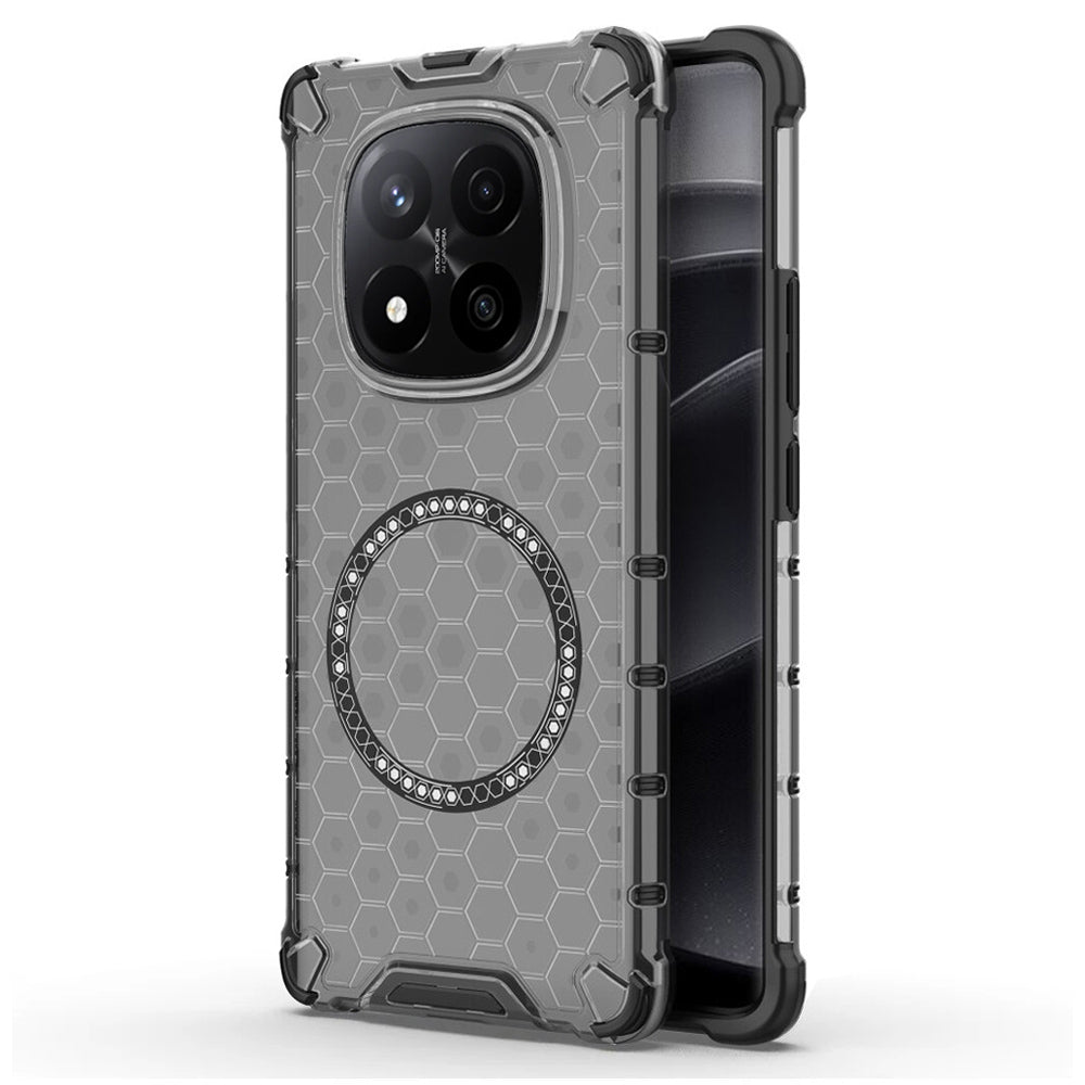 Coque MagSafe pour Xiaomi Redmi Note 14 Pro+ 5G, Techsuit, HoneyComb Shield, Noire