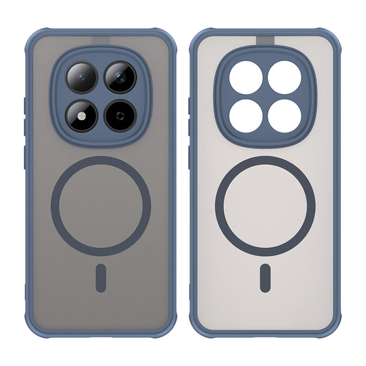 Coque MagSafe pour Xiaomi Redmi Note 15 Pro 5G, Techsuit, HaloFrost II, Bleu Marine