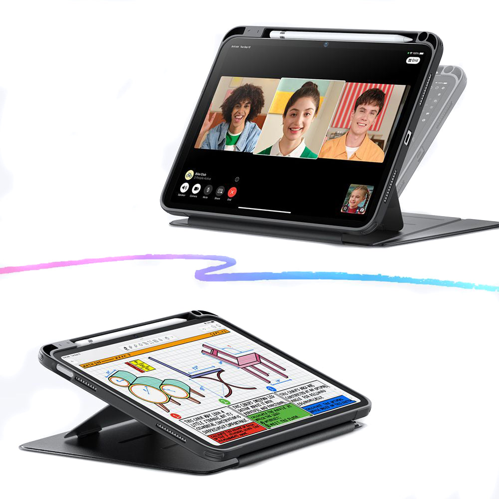 Coque pour Apple iPad Air 11 (2026) / iPad Air 11 (2025) / Air 11 (2024) / Air (2022) / Air (2020), ESR, Flip Hybrid, Noire