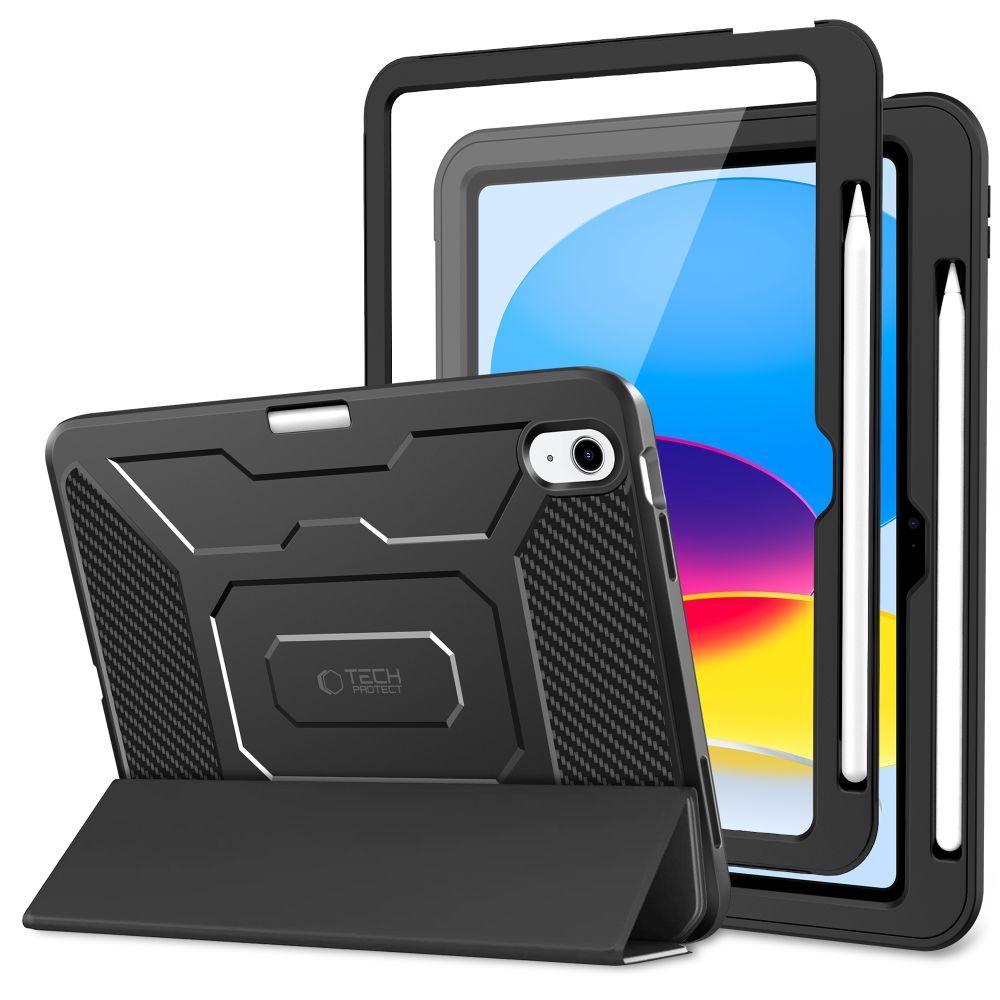 Étui pour Apple iPad (2025) / iPad (2022), Tech-Protect, Endurance, Noir