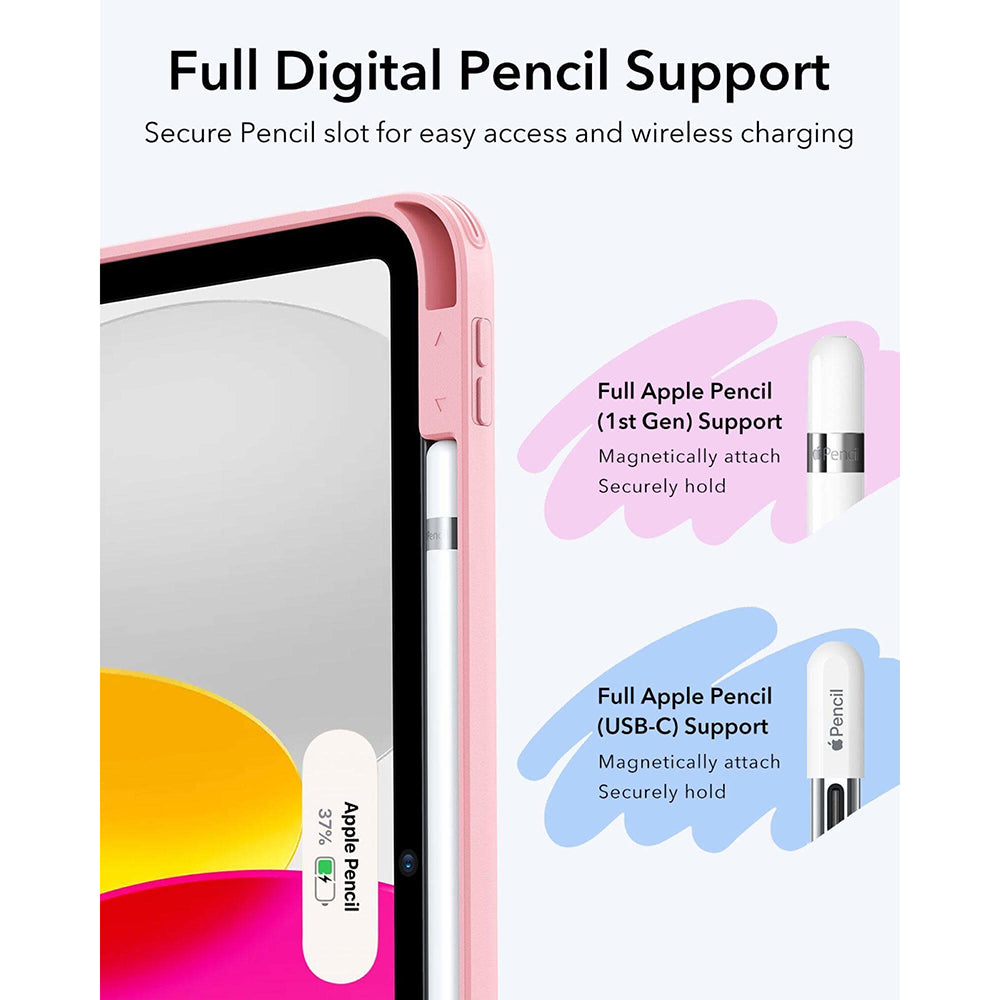 Étui pour Apple iPad (2025) / (2022), ESR, Flip Hybrid, Rose