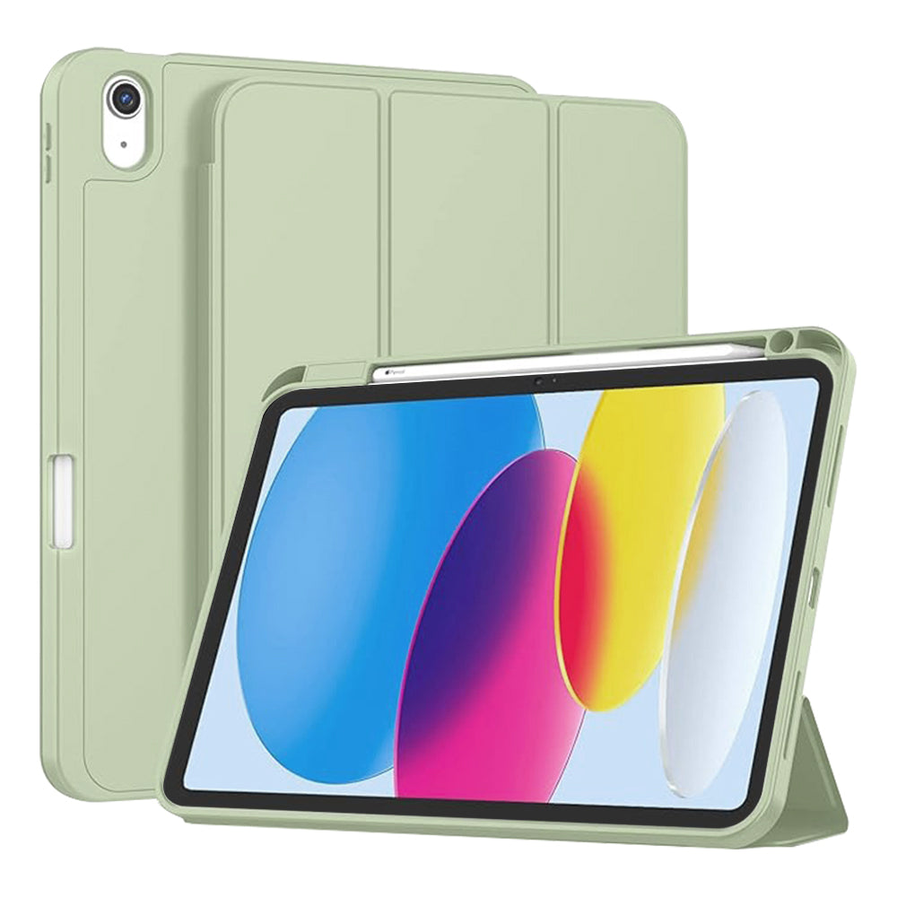 Housse pour Apple iPad (2025) / (2022), Techsuit, Flex Trifold, Vert Matcha