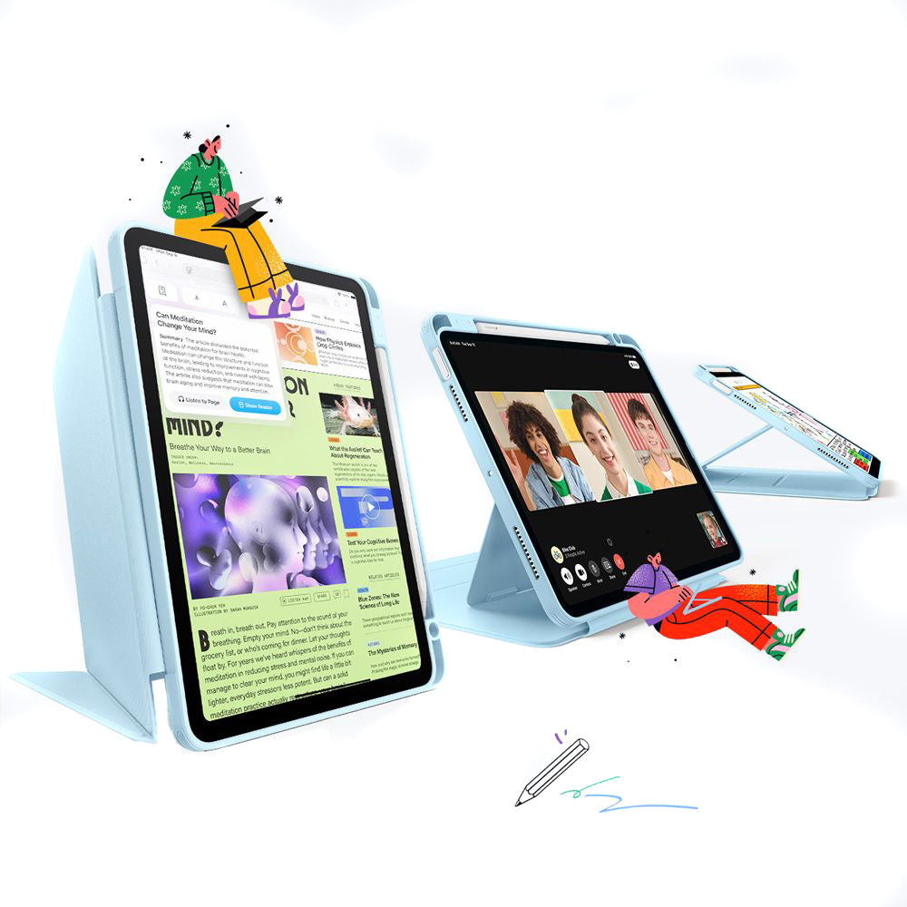 Coque pour Apple iPad Air 13 (2026) / Air 13 (2025) / Air 13 (2024), ESR, Flip Hybrid, Bleue