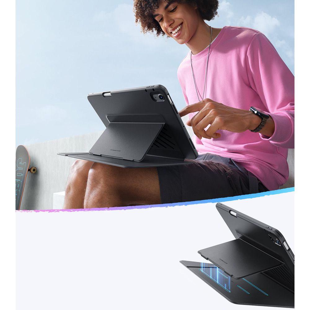 Coque pour Apple iPad Air 11 (2026) / iPad Air 11 (2025) / Air 11 (2024) / Air (2022) / Air (2020), ESR, Flip Hybrid, Noire