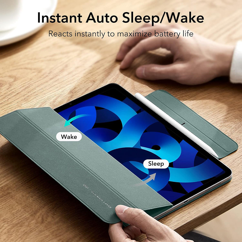 Étui pour Apple iPad Air 11 (2024) / Air (2022) / Air (2020) / Pro 11 (2018), ESR, Rebound, Vert Satiné