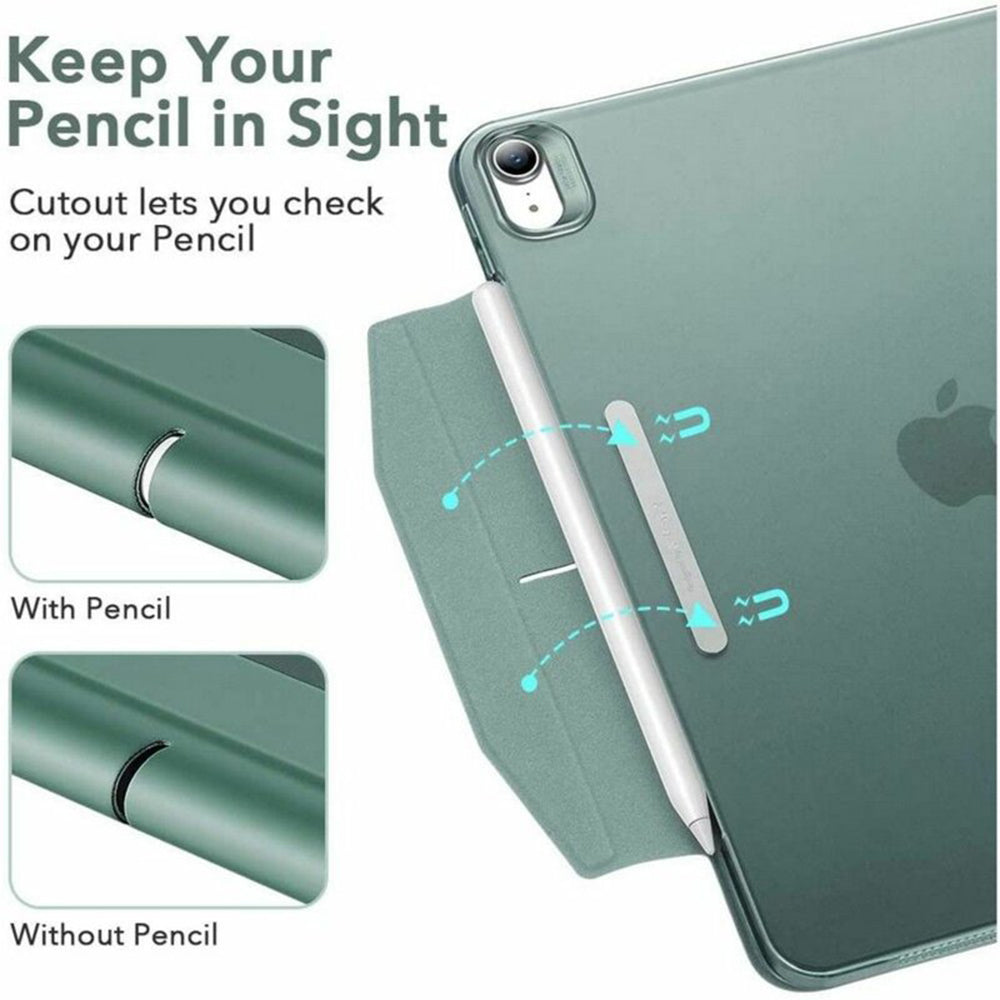 Coque pour Apple iPad Air 11 (2026) / iPad Air 11 (2025) / Air 11 (2024) / Air (2022) / Air (2020), ESR, Ascend Trifold, Vert Satiné