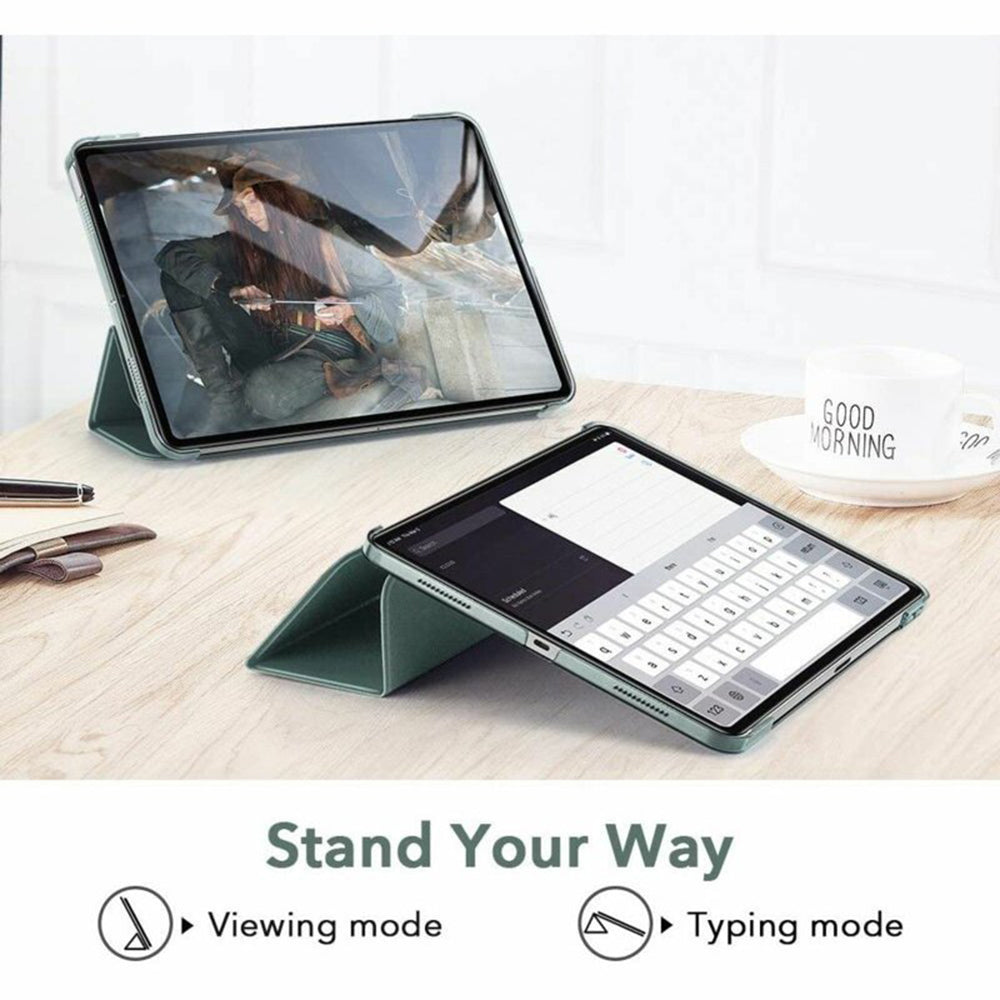 Coque pour Apple iPad Air 11 (2026) / iPad Air 11 (2025) / Air 11 (2024) / Air (2022) / Air (2020), ESR, Ascend Trifold, Vert Satiné
