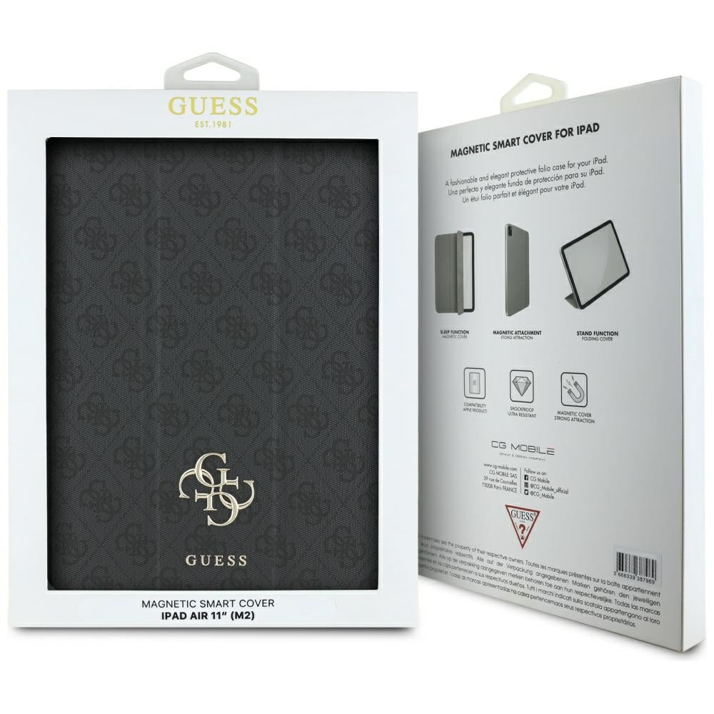 Étui pour Apple iPad Air 11 (2025) / Air 11 (2024), Guess, 4G Big Logo, Noir
