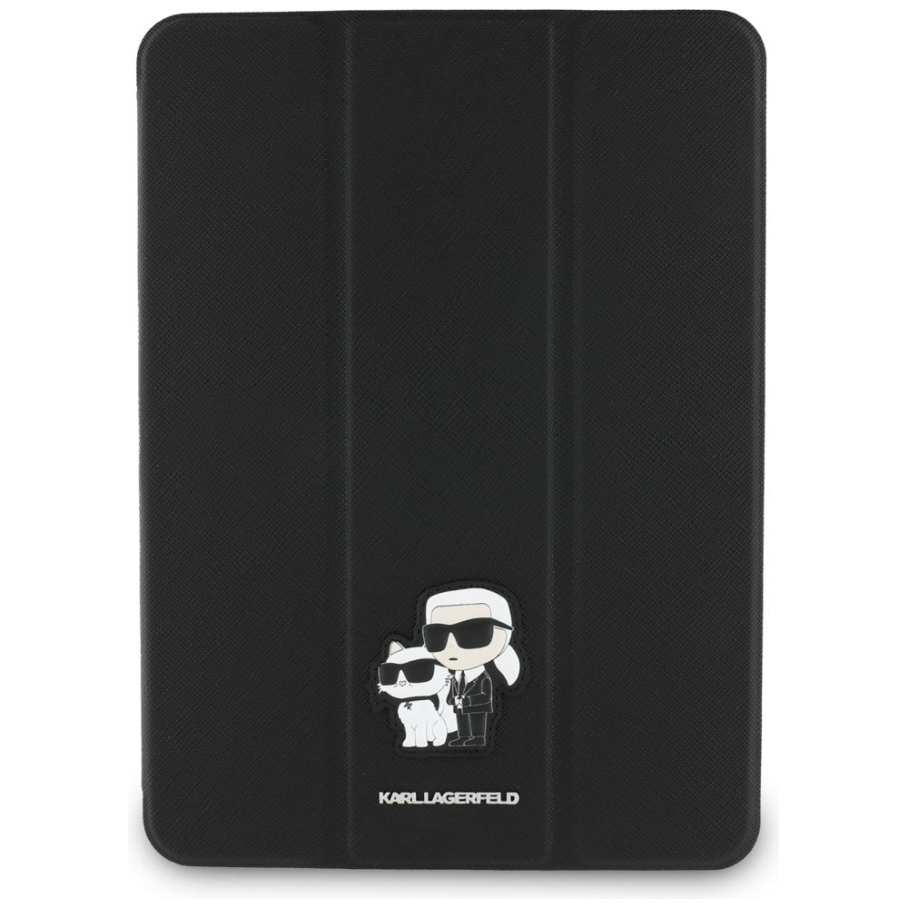 Case for Apple iPad Air 11 (2026) / iPad Air 11 (2025) / Air 11 (2024), Karl Lagerfeld, Saffiano Karl & Choupette, Black