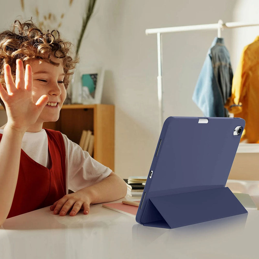 Housse pour Apple iPad Air 11 (2026) / iPad Air 11 (2025) / Air 11 (2024), Techsuit, Flex Trifold, Bleu marine
