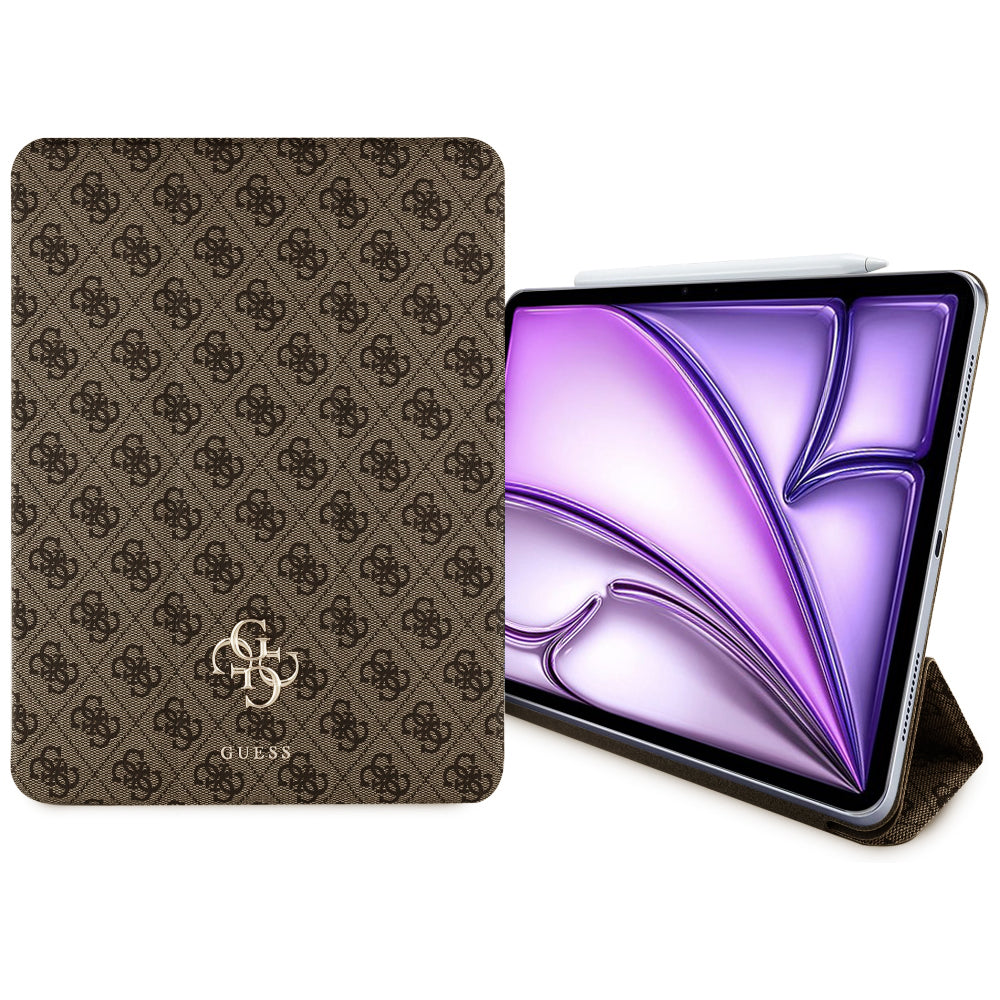 Coque pour Apple iPad Air 13 (2026) / Air 13 (2025) / Air 13 (2024), Guess, 4G Grand Logo, Marron