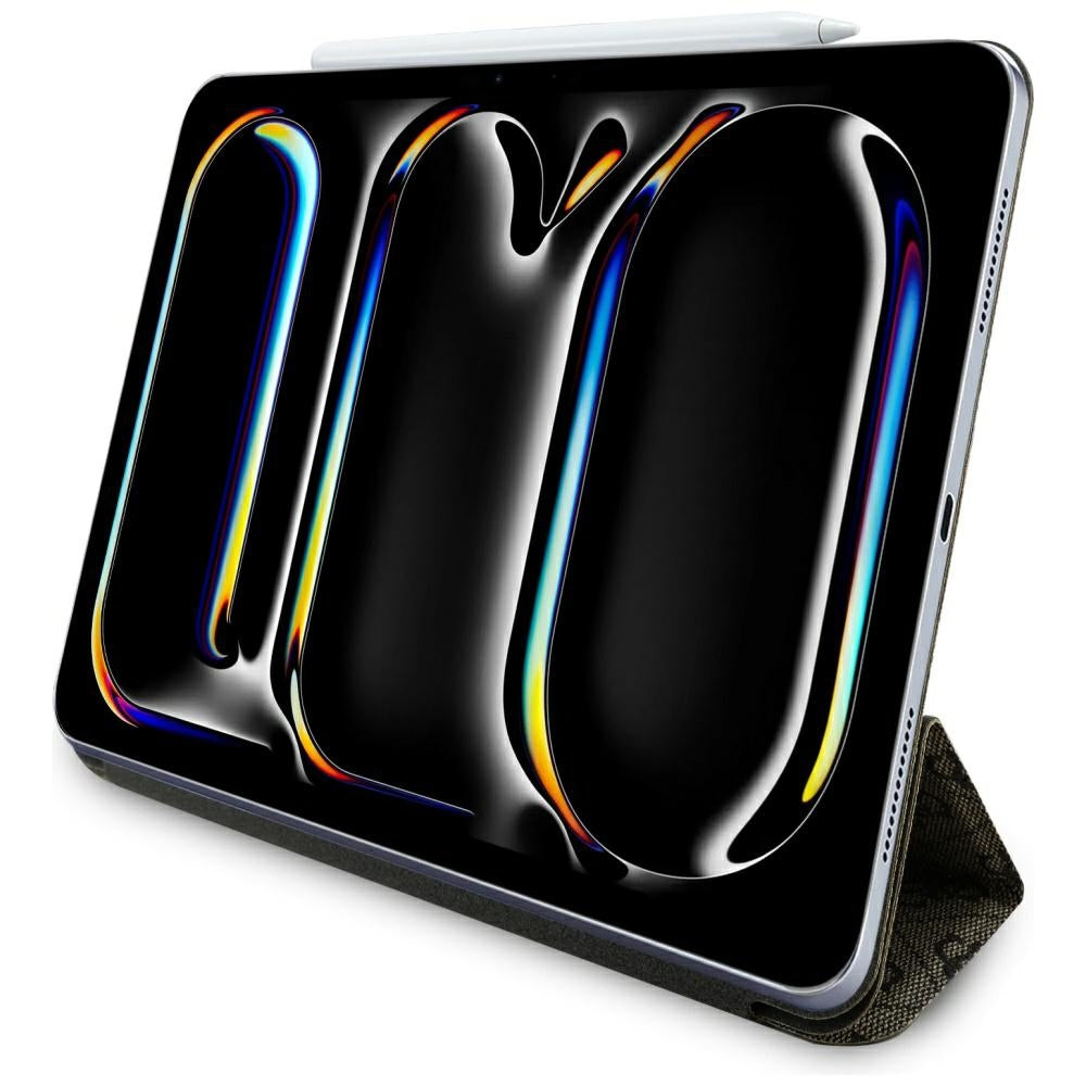 Coque pour Apple iPad Air 13 (2026) / Air 13 (2025) / Air 13 (2024), Guess, 4G Grand Logo, Marron