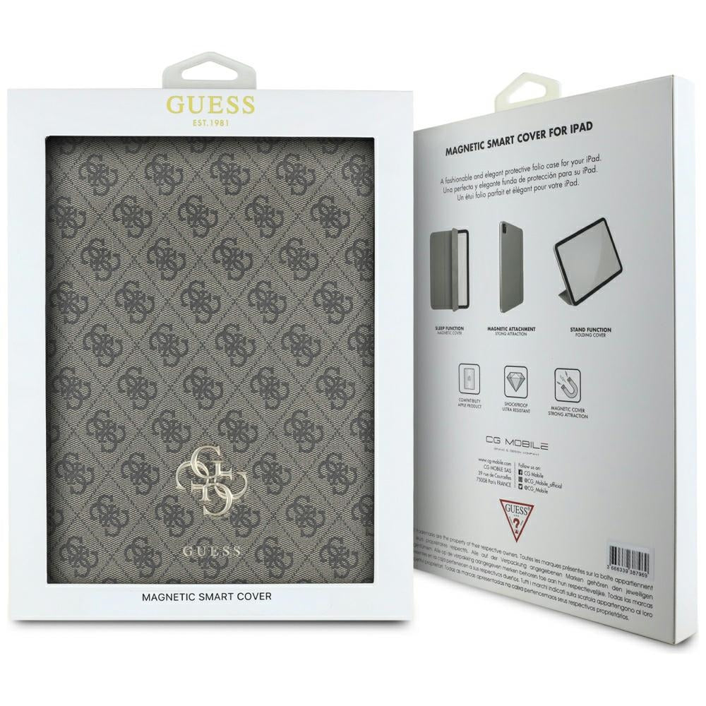 Coque pour Apple iPad Air 13 (2026) / Air 13 (2025) / Air 13 (2024), Guess, 4G Grand Logo, Marron