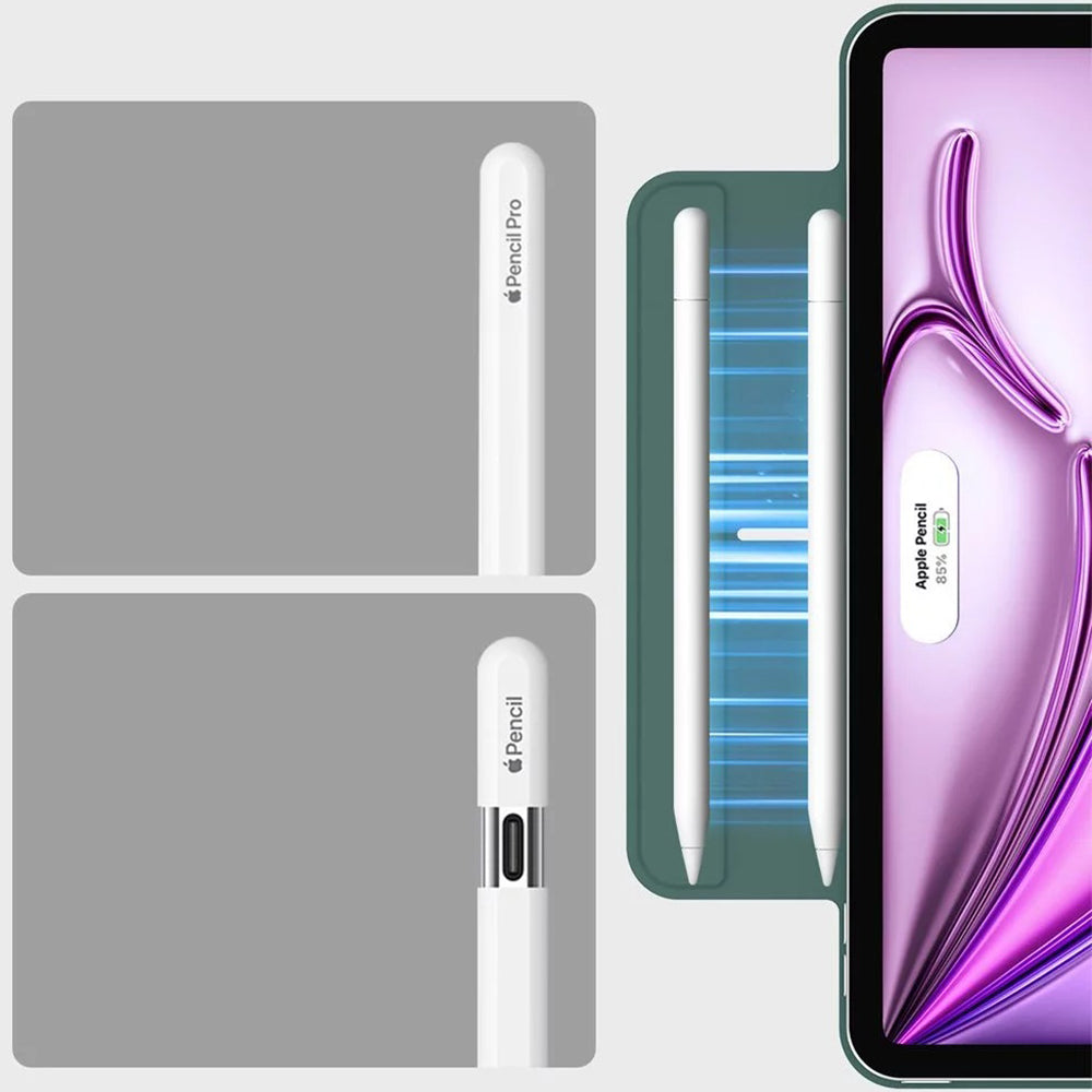 Coque pour Apple iPad Air 13 (2026) / Air 13 (2025) / Air 13 (2024) / Pro 12.9 (2022) / Pro 12.9 (2021), ESR, Rebound, Vert Satiné