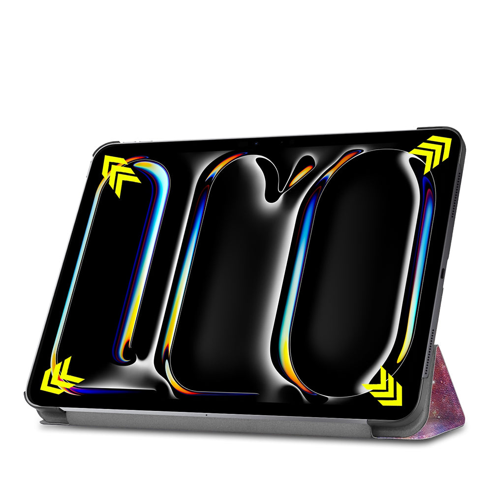 Coque pour Apple iPad Pro 13 (2024), Techsuit, FoldPro Galaxy, Multicolore