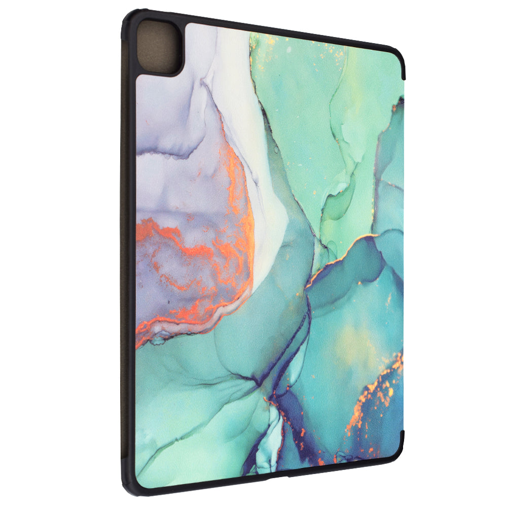 Coque pour Apple iPad Pro 13 (2024), Techsuit, FoldPro Green Time, Multicolore
