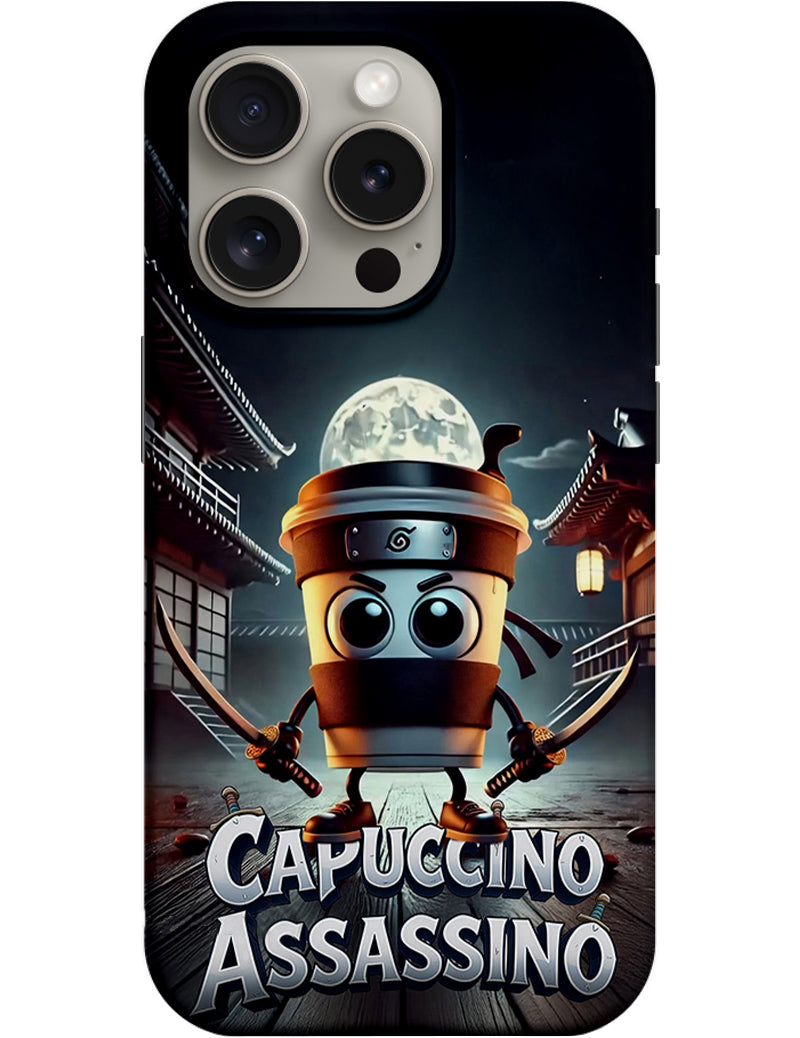 Coque pour Apple iPhone 14 Pro, Perfect Case, Italian Brainrot Capuccino Assassino, Multicolore