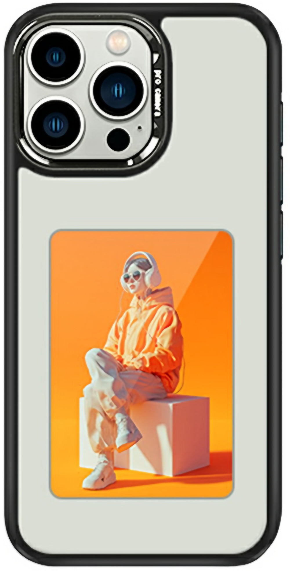 Coque pour Apple iPhone 16 Pro, OEM, Écran Personnalisé E-Ink (4 pouces), Blanc