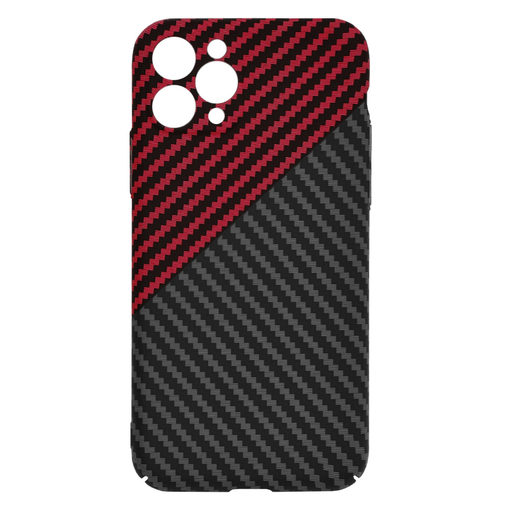 Coque pour Apple iPhone 11 Pro, Techsuit, Carbonite FiberShell, Noir Rouge