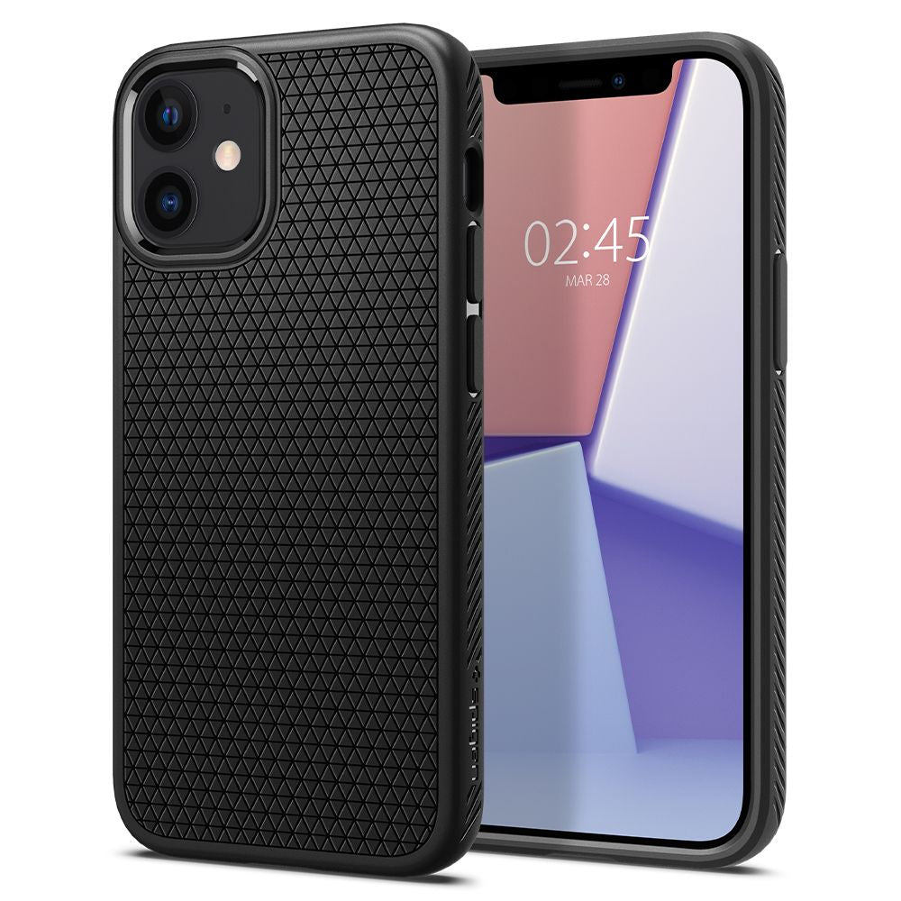 Étui pour Apple iPhone 12 / 12 Pro, Spigen, Liquid Air, Noir