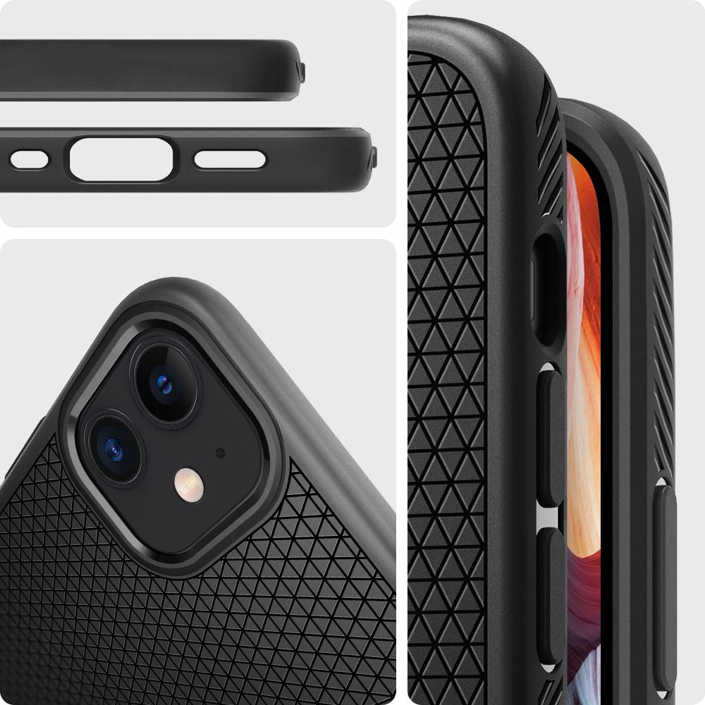 Étui pour Apple iPhone 12 / 12 Pro, Spigen, Liquid Air, Noir