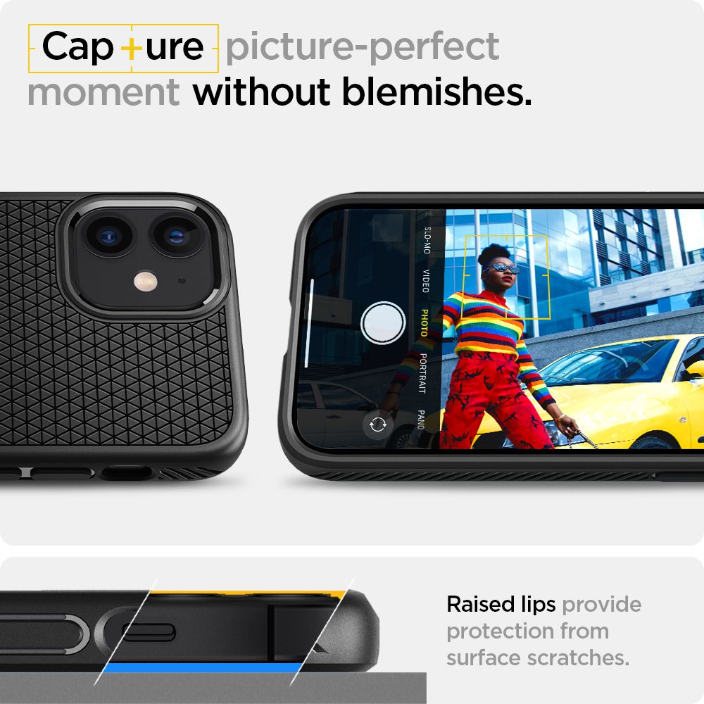 Étui pour Apple iPhone 12 / 12 Pro, Spigen, Liquid Air, Noir
