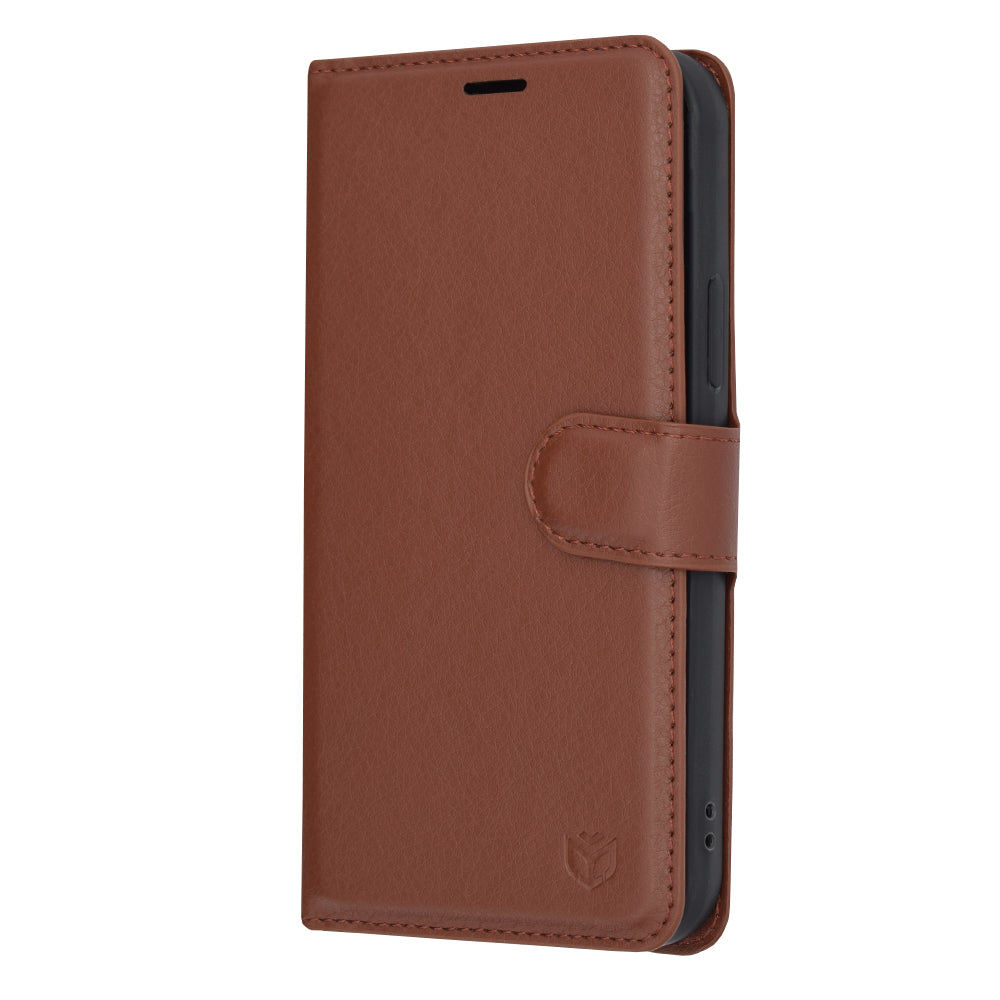 Coque pour Apple iPhone 12 Pro, Techsuit, Leather Folio, Marron