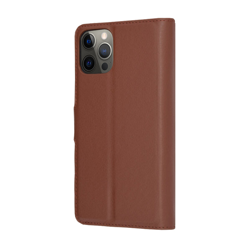 Coque pour Apple iPhone 12 Pro, Techsuit, Leather Folio, Marron