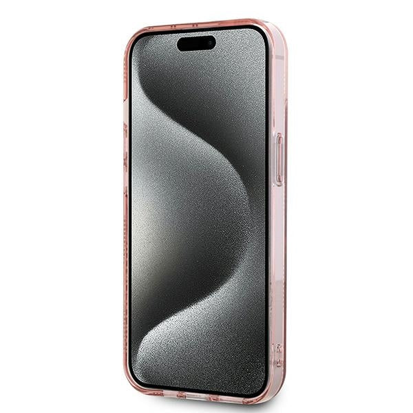 Étui pour Apple iPhone 14, Karl Lagerfeld, IML Luxury Monogram Choupette's Head, Rose
