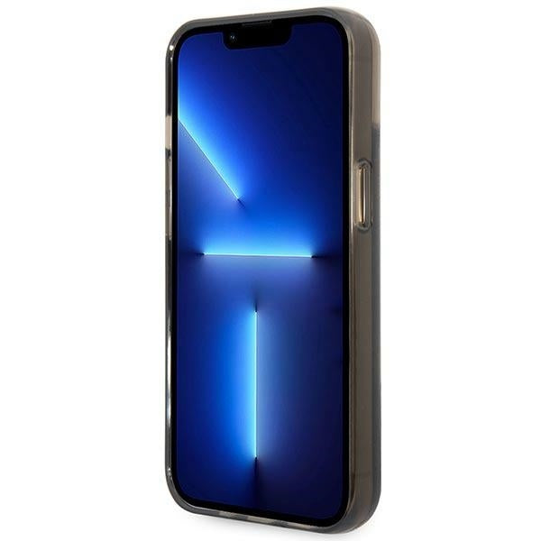 Étui pour Apple iPhone 14 Plus, Karl Lagerfeld, Liquid Glitter KL Logo, Noir