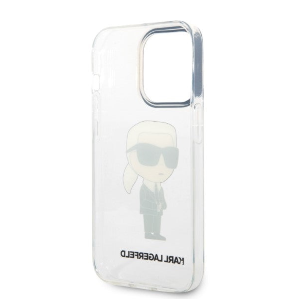 Étui pour Apple iPhone 14 Pro, Karl Lagerfeld, IML Ikonik NFT, Transparent