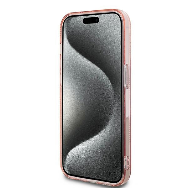 Étui pour Apple iPhone 14 Pro, Karl Lagerfeld, IML Luxury Monogram Choupette's Head, Rose