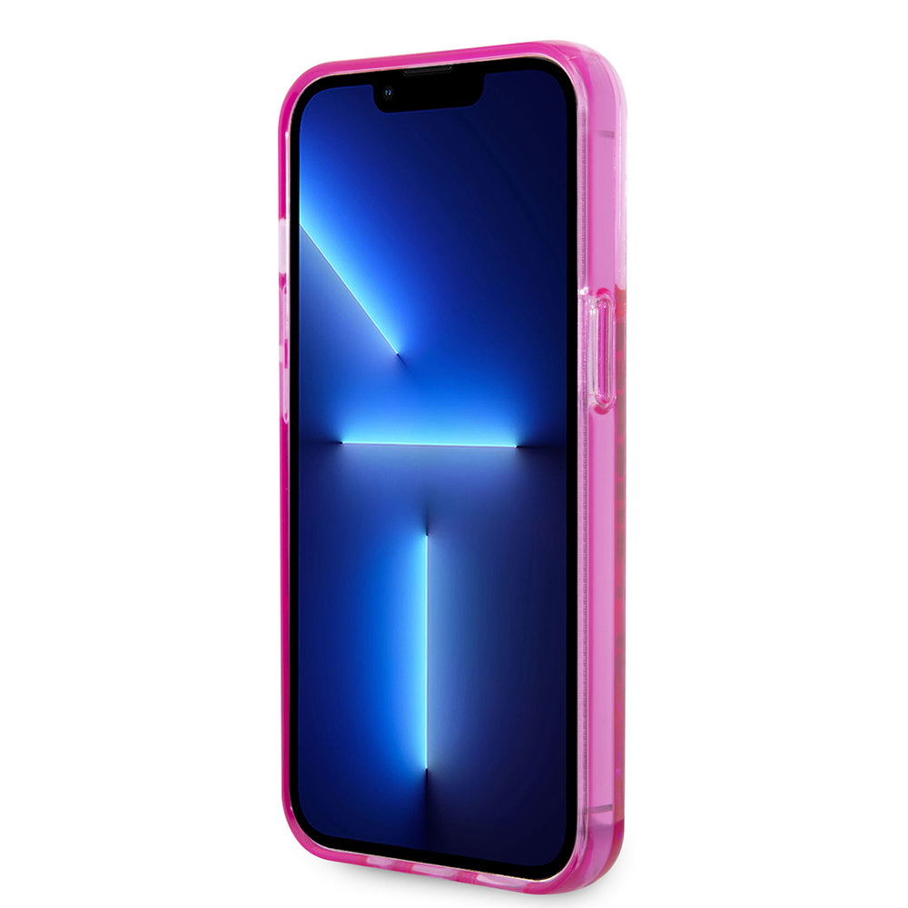Étui pour Apple iPhone 14 Pro, Karl Lagerfeld, Liquid Glitter KL Logo, Rose