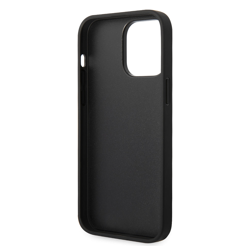 Étui pour Apple iPhone 14 Pro Max, Karl Lagerfeld, Glitter Flakes Ikonik Karl, Argenté