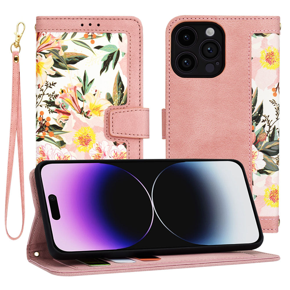 Coque pour Apple iPhone 14 Pro Max, Techsuit, FlipCraft, Rose