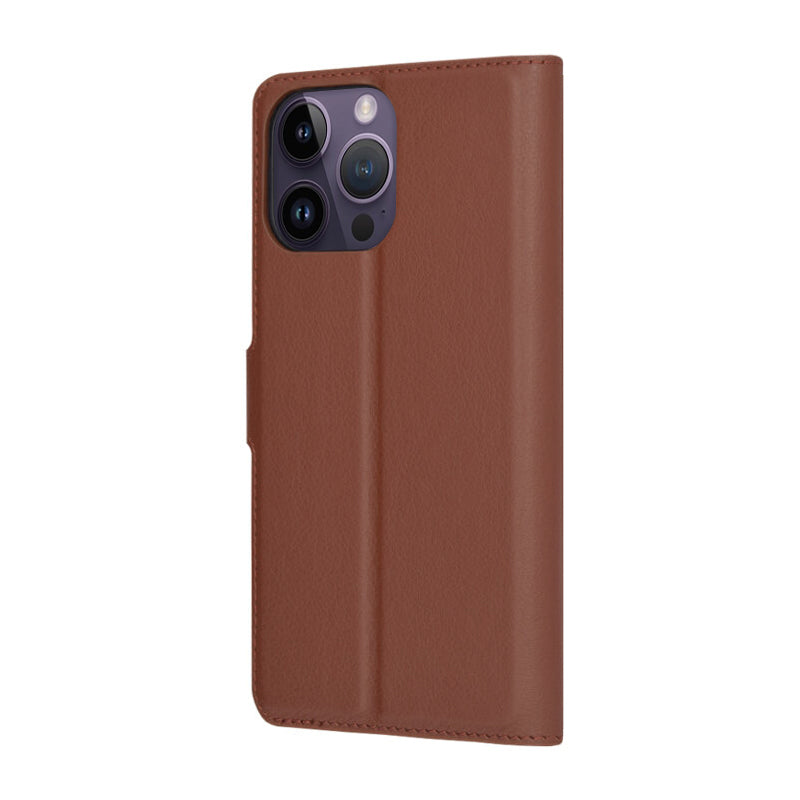 Coque pour Apple iPhone 14 Pro Max, Techsuit, Leather Folio, Marron