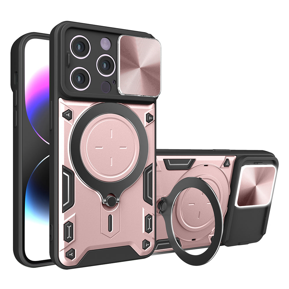 Coque pour Apple iPhone 14 Pro, Techsuit, CamGuard Pro, Rose Doré