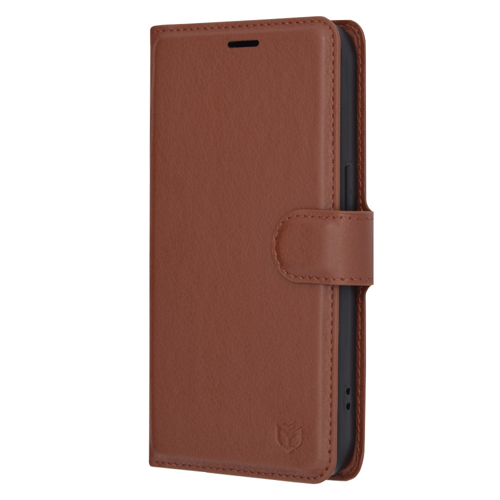 Coque pour Apple iPhone 14 Pro, Techsuit, Leather Folio, Marron