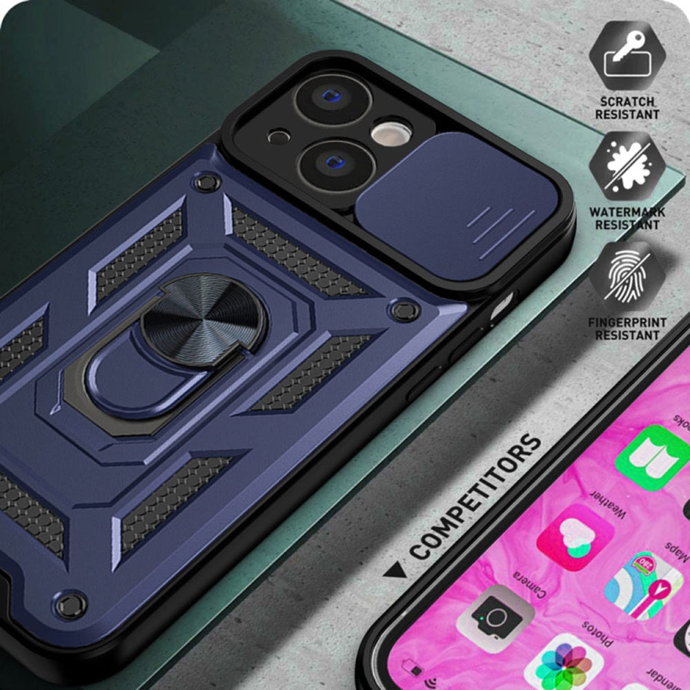 Étui pour Apple iPhone 14, Techsuit, CamShield, Bleu