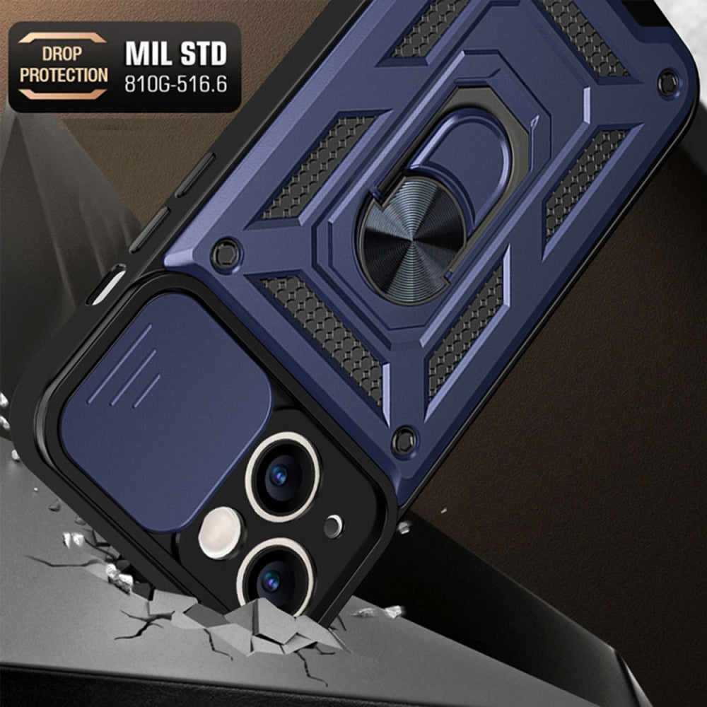 Étui pour Apple iPhone 14, Techsuit, CamShield, Bleu