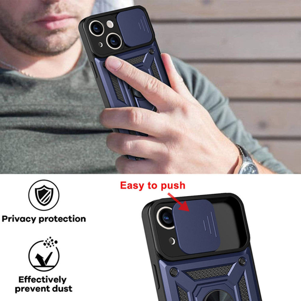 Étui pour Apple iPhone 14, Techsuit, CamShield, Bleu