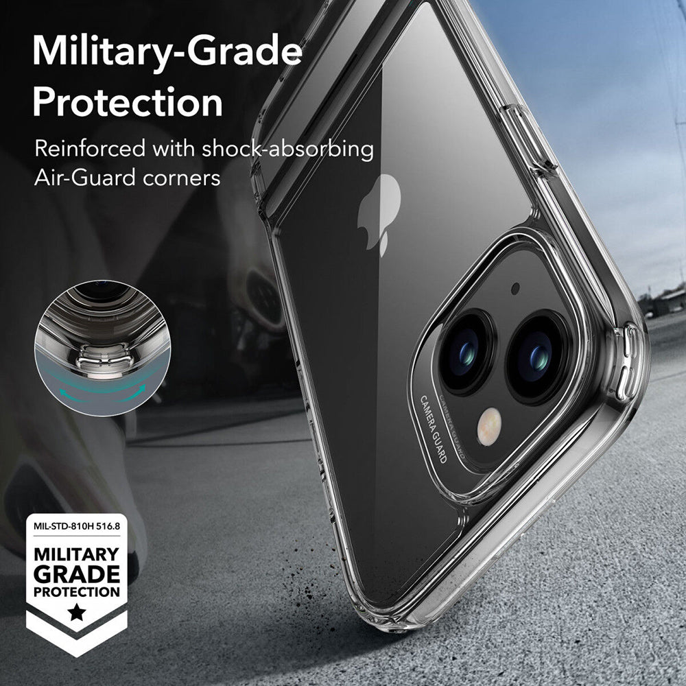 Étui pour Apple iPhone 15 Plus, ESR, Air Shield Boost Kickstand, Transparent