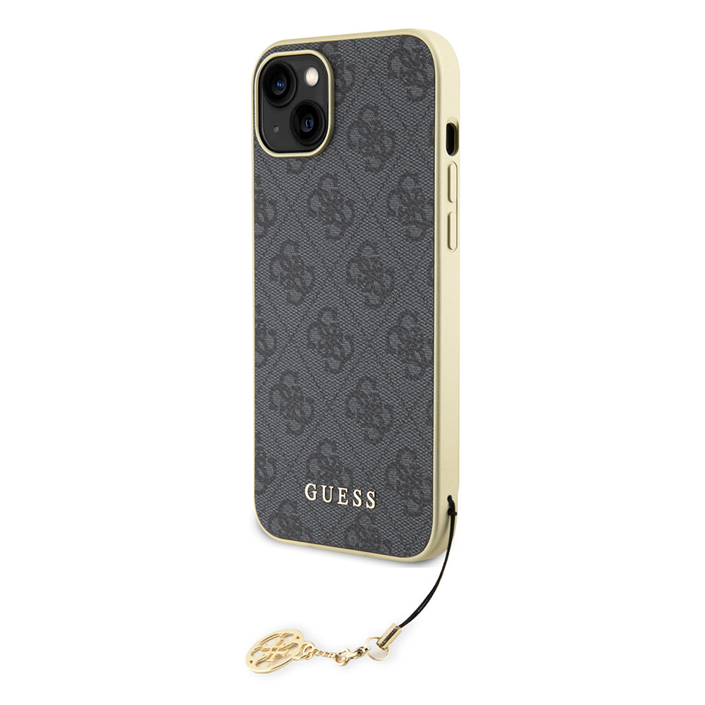 Étui pour Apple iPhone 15 Plus, Guess, 4G Charm, Gris