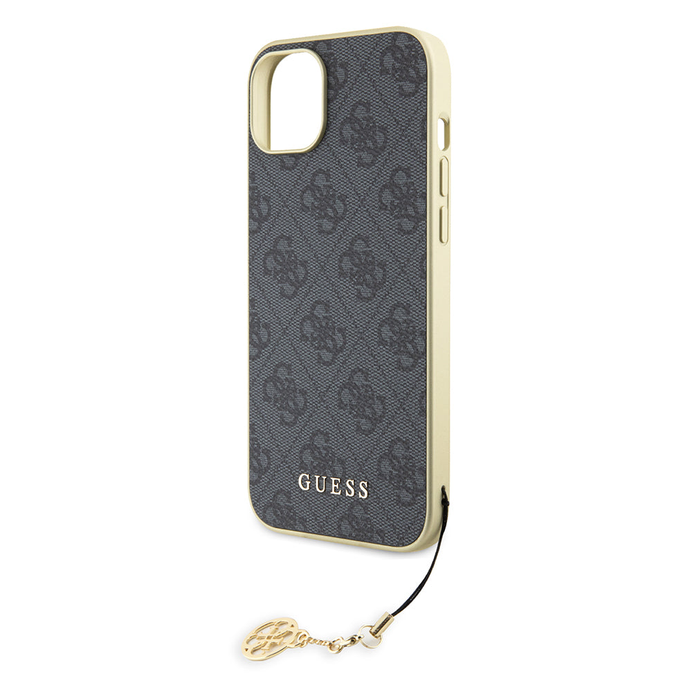Étui pour Apple iPhone 15 Plus, Guess, 4G Charm, Gris
