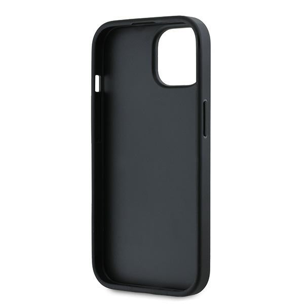 Étui pour Apple iPhone 15 Plus, Karl Lagerfeld, Diagonal Quilted Script, Noir