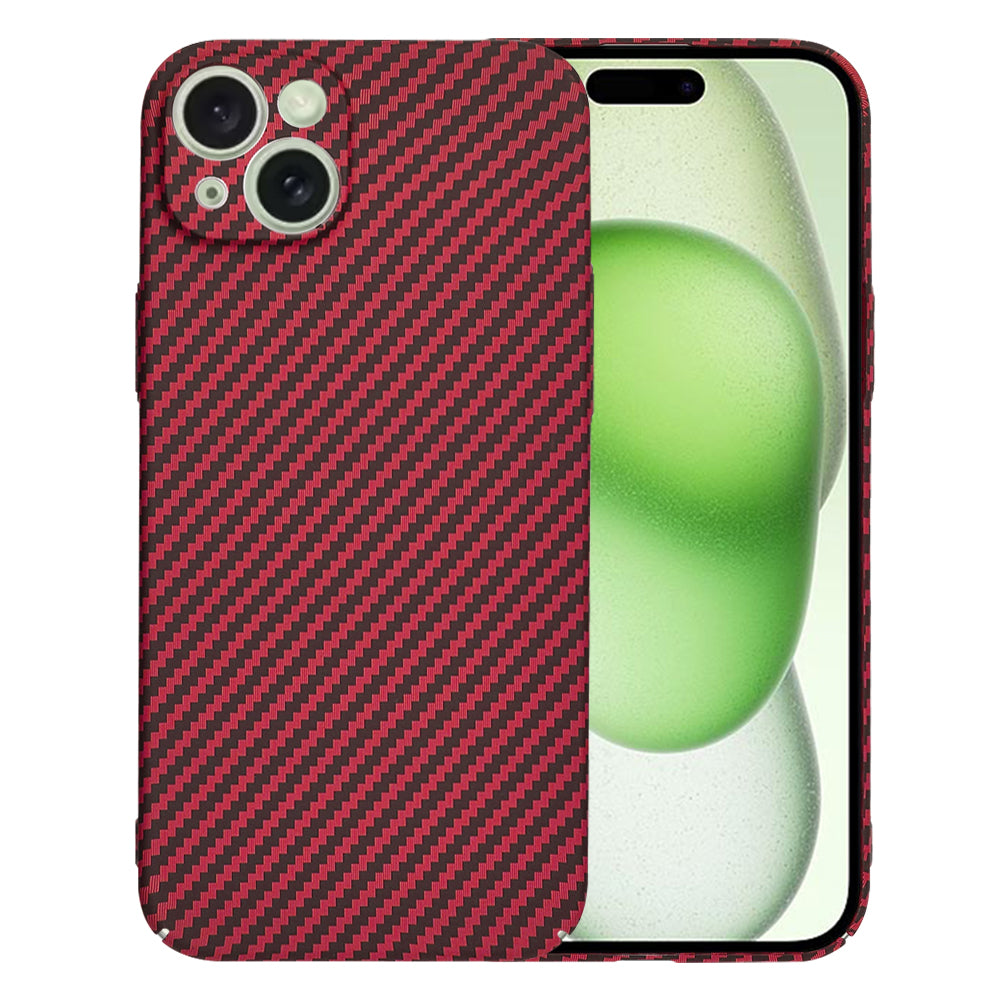 Coque pour Apple iPhone 15 Plus, Techsuit, Carbonite FiberShell, Rouge